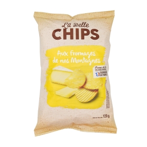 Chips au fromage pqt 120g La Belle Chips  CARTON DE 20 SACHETS