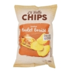 Chips poulet braisé paquet 120g La Belle Chips  CARTON DE 20 SACHETS