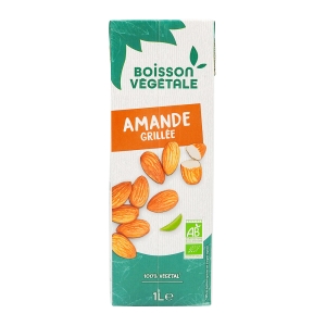 Boisson végétale amande grillée BIO brique 1L  CT 12 BTL