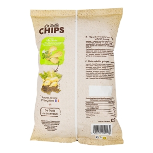 Chips pesto fromage ondulées 120g   CARTON DE 20 SACHETS