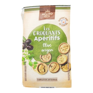 Biscuits sablés olives origan sachet 100g  CARTON DE 10 SACHETS