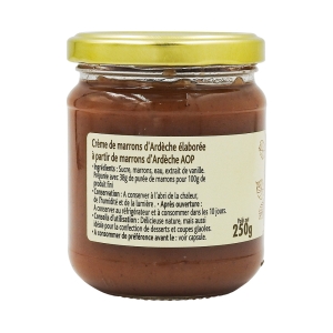 Crème de marrons d'Ardèche pot 250g  CT DE 6 POT