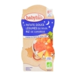 Bols patate douce légumes & riz BIO 2x200g BABYBIO<br>