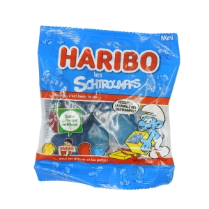 Bonbons Schtroumpfs boîte de 30 sachets 40g Haribo  CT DE 8 BTE DE 30x40G