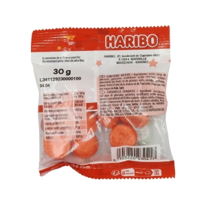 Bonbons Tagada boîte de 30 sachets 30g Haribo  CT DE 8 BTE DE 30x30G