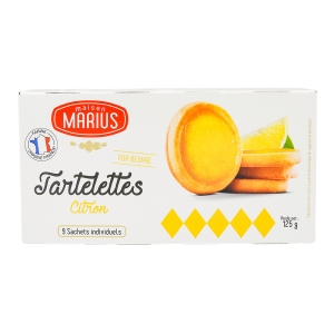 Tartelettes citron paquet 125g Maison Marius  CT DE 14 PQT