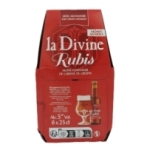 Bière LA DIVINE Rubis pack 6 x 25 cl  Ct de 4 Packs de 6 bles