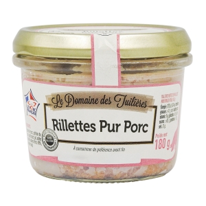 Rillettes Pur Porc bocal 180g  CT DE 12 BOC