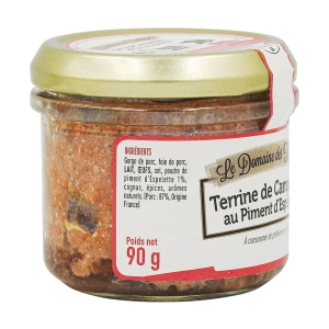 Terrine de Campagne Piment bocal 90g  CT DE 15 BOC