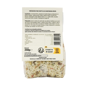 Risotto aux champignons sachet 250g  CT DE 12 PQT