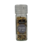 Mélange poivre &<br> ail moulin 43g Bédros