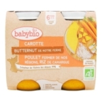 Pots légumes poulet et riz BIO 2x200g BABYBIO<br>