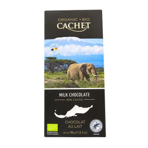 Chocolat au lait BIO 40% cacao 90g  CT DE 12 TAB