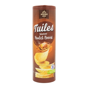 Tuiles saveur poulet braisé paquet 170g  CTN DE 25 PQT