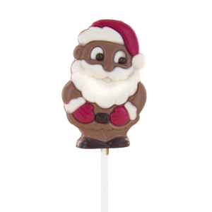 Sucettes Père Noël chocolat lait 25g  CT DE 24 PCE