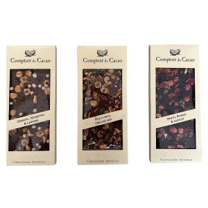 Chocolat noir fruits rouges & abricot tablette 90g  CT DE 54 TAB