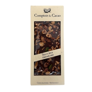 Chocolat au lait &  fruits secs tablette 90g CT DE 54 TAB