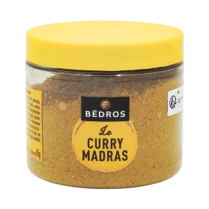 Curry madras moulu pot 85g Bédros  Carton de 12 x 85 gr