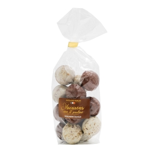 Macarons chocolat noir et praliné sachet 200g  CT DE 18 SCH