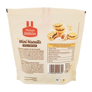 Biscuits pâte à tartiner sachet 172g  CTN DE 8 DOYPACK