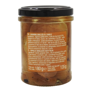 Oignons borettane grillés à l'huile pot 180g  CTN DE 6 POTS