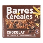 Barres de céréales au chocolat noir paquet 126g<br>