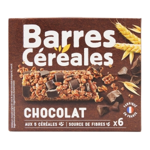 Barres de céréales au chocolat noir paquet 126g  CTN DE 9 PQT