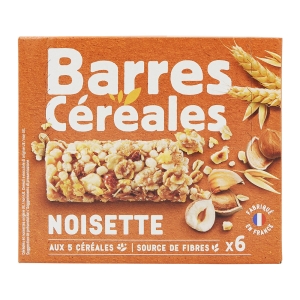 Barres de céréales aux noisettes paquet 126g  CTN DE 9 PQT