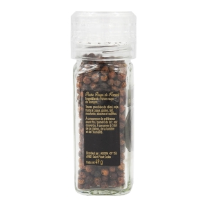 Poivre Kampot rouge moulin 49g Bédros  Carton de 10 x 49 gr