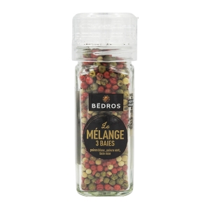 Moulin 3 baies en grains 35g Bédros  COL 10 * 35GR