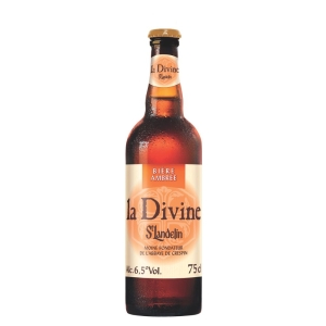 Bière ambrée La Divine St Landelin bouteille 75cl  CARTON DE 6