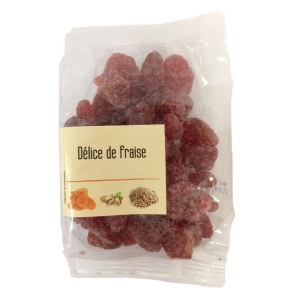 Fraises déshydratées sachet 220g  CT 10 sch 220 gr