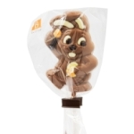 Sucette lapin Pablo au chocolat au lait sachet 25g  CT DE 24 PCE
