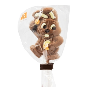 Sucette lapin Pablo au chocolat au lait sachet 25g  CT DE 24 PCE