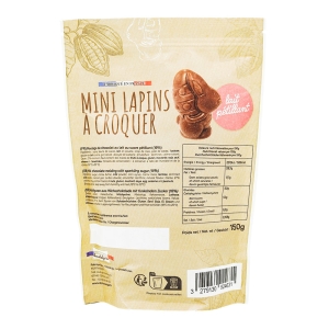 Mini lapin chocolat au lait pétillant sachet 150g  CT DE 30 SCH