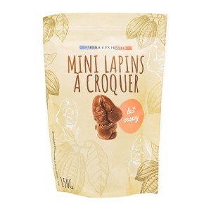 Mini lapin chocolat au lait crispy sachet 150g  CT DE 30 SCH 