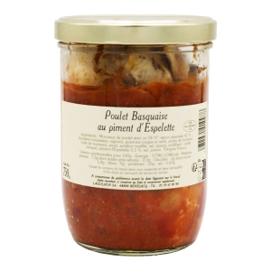 Poulet basquaise au piment d'espelette bocal 750g  CTN DE 6 BOC