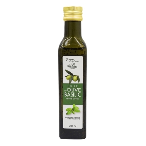 Huile d'olive au basilic bouteille 250ml  carton de 6 bouteilles