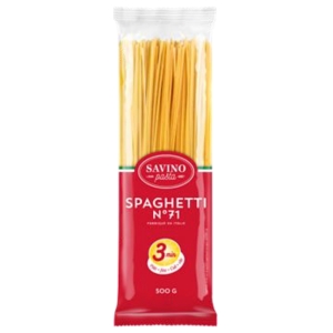 Pâtes Spaghetti n°71 Express 500g Savino Pasta  carton de 24 x 500 gr