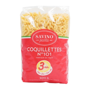 Pâtes Coquillettes n°101 Express 500g Savino Pasta  carton de 10 x 500 gr