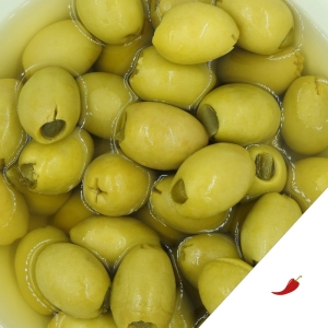 Olives vertes farcies aux jalapeños  Boite 2 x 5kg