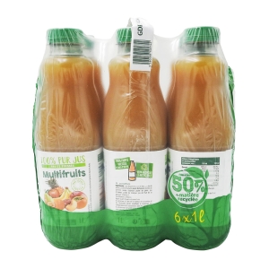 Pur jus multifruits bouteille PET 1l  CARTON DE 6 BOUTEILLES