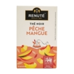 Thé noir pêche mangue boîte 20 pyramides Renuté<br>