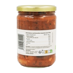 Courgettes cuisinées BIO bocal 520g  CTN DE 12 BOC