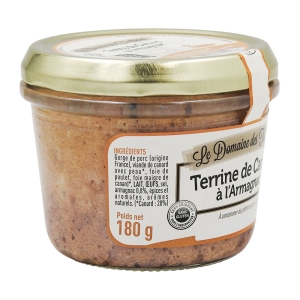 Terrine de canard à l'armagnac bocal 180g  CTN DE 12