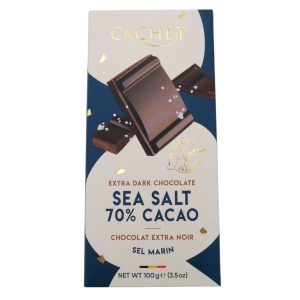 Chocolat noir extra 70% au sel marin tablette 100g  CT DE 12 TAB