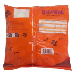 Bonbons marshmallows Halloween paquet 300g  CTN DE 12