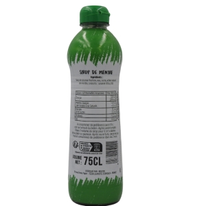 Sirop de menthe bouteille 75cl  Carton de 6 bouteilles