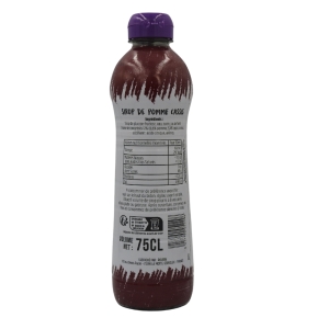 Sirop saveur pomme cassis bouteille 75cl  Carton de 6 bouteilles