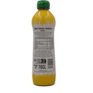 Sirop saveur tropical bouteille 75cl  Carton de 6 bouteilles